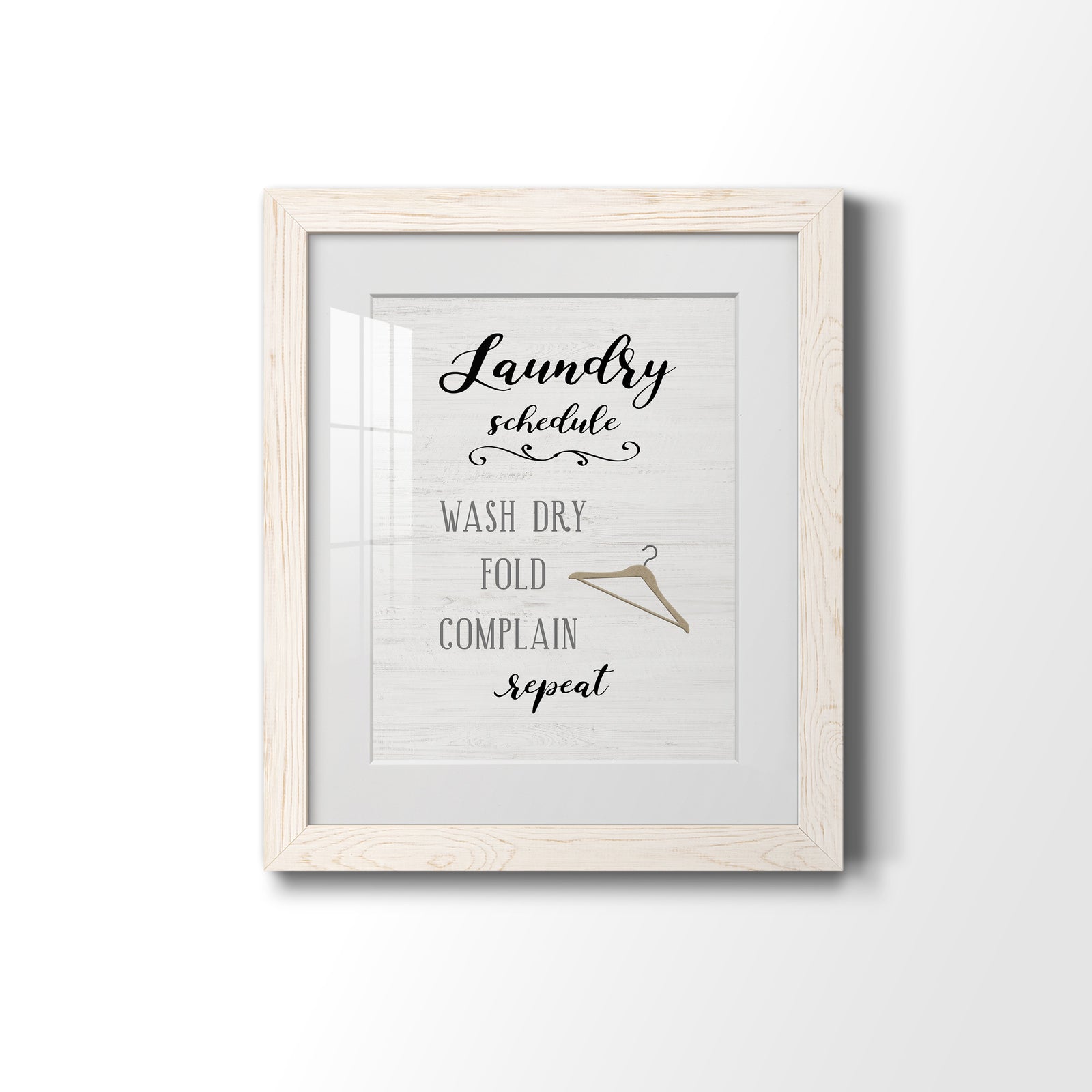 Laundry Complain - Premium Framed Print - Distressed Barnwood Frame - Ready to Hang