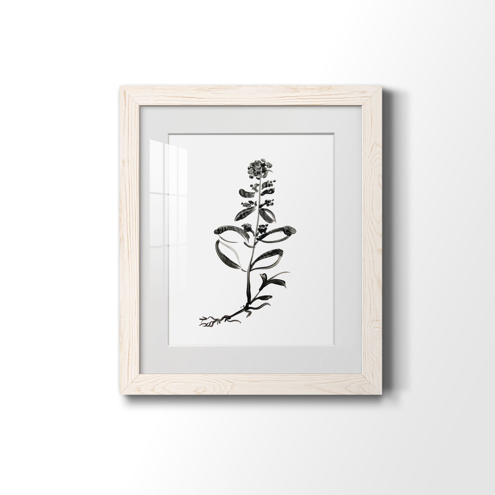 Inky Botanical III - Barnwood Framed Art Print