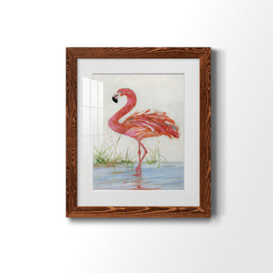 Flamingo II - Barnwood Framed Art Print