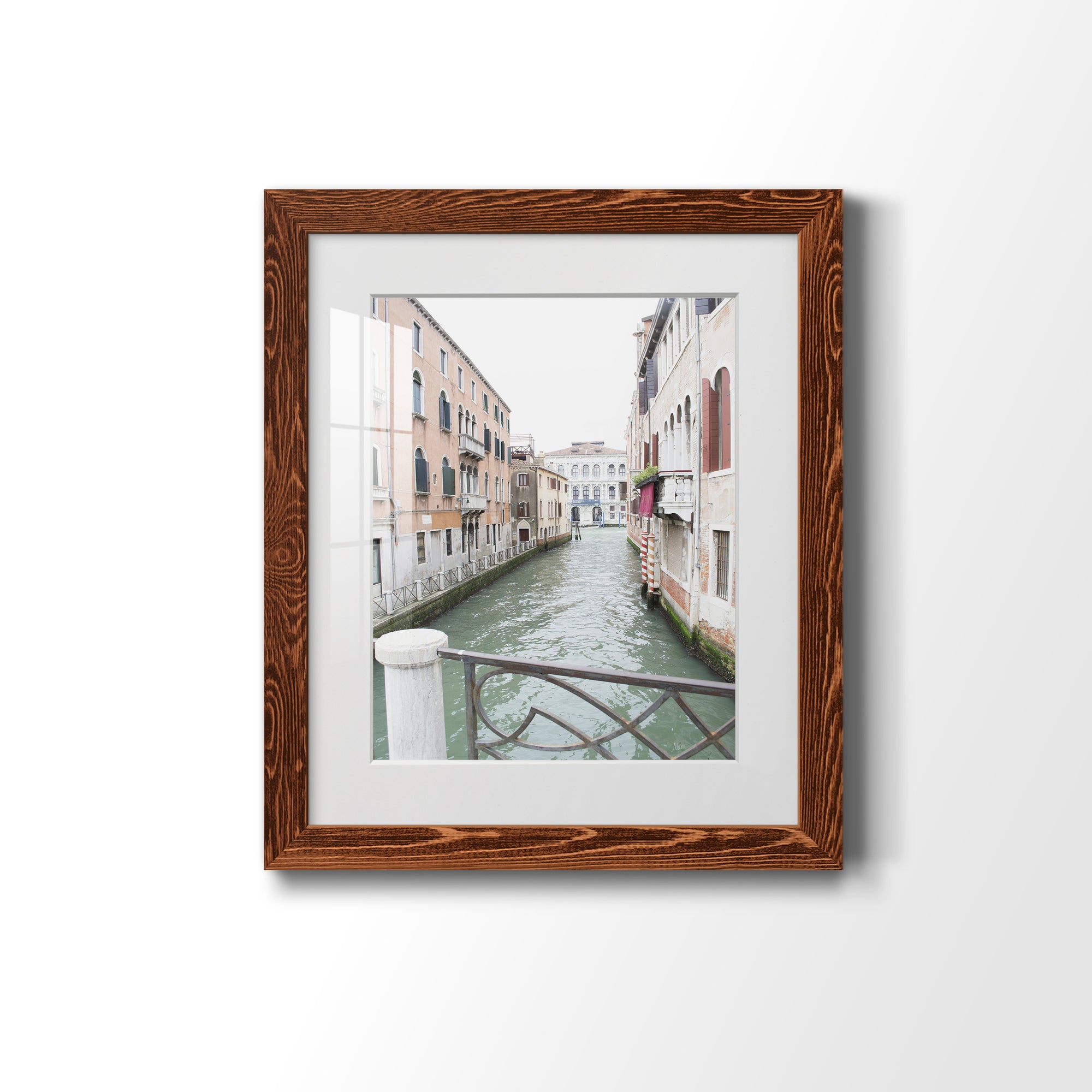 Venice Canal I - Premium Framed Print - Distressed Barnwood Frame - Ready to Hang