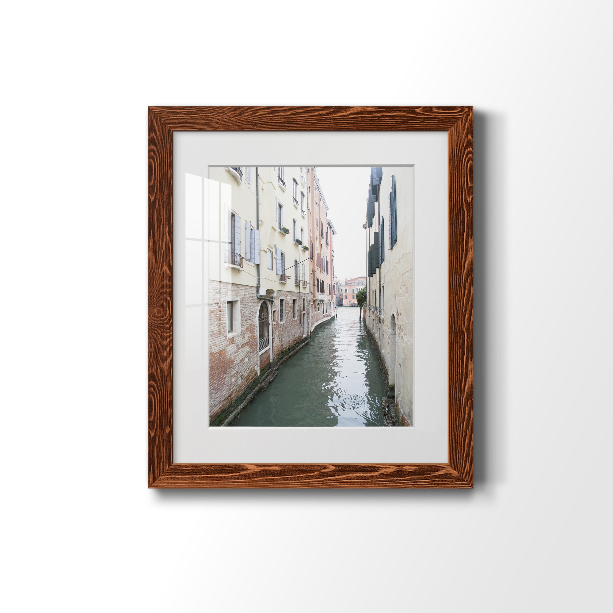 Venice Canal II - Premium Framed Print - Distressed Barnwood Frame - Ready to Hang