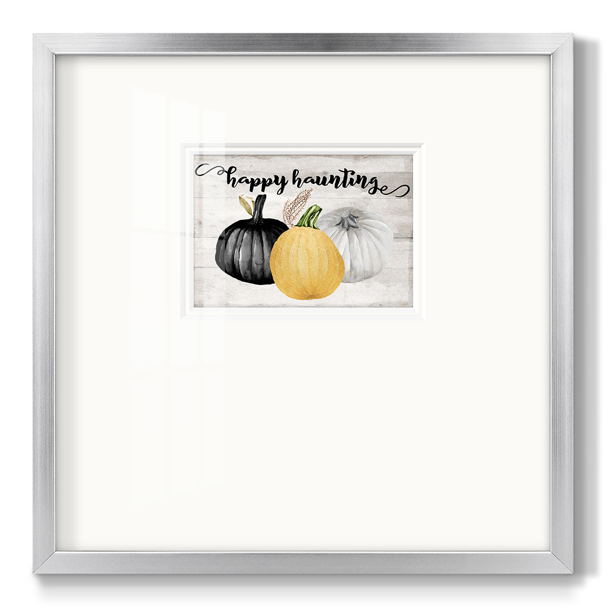 Happy Haunting Premium Framed Print Double Matboard