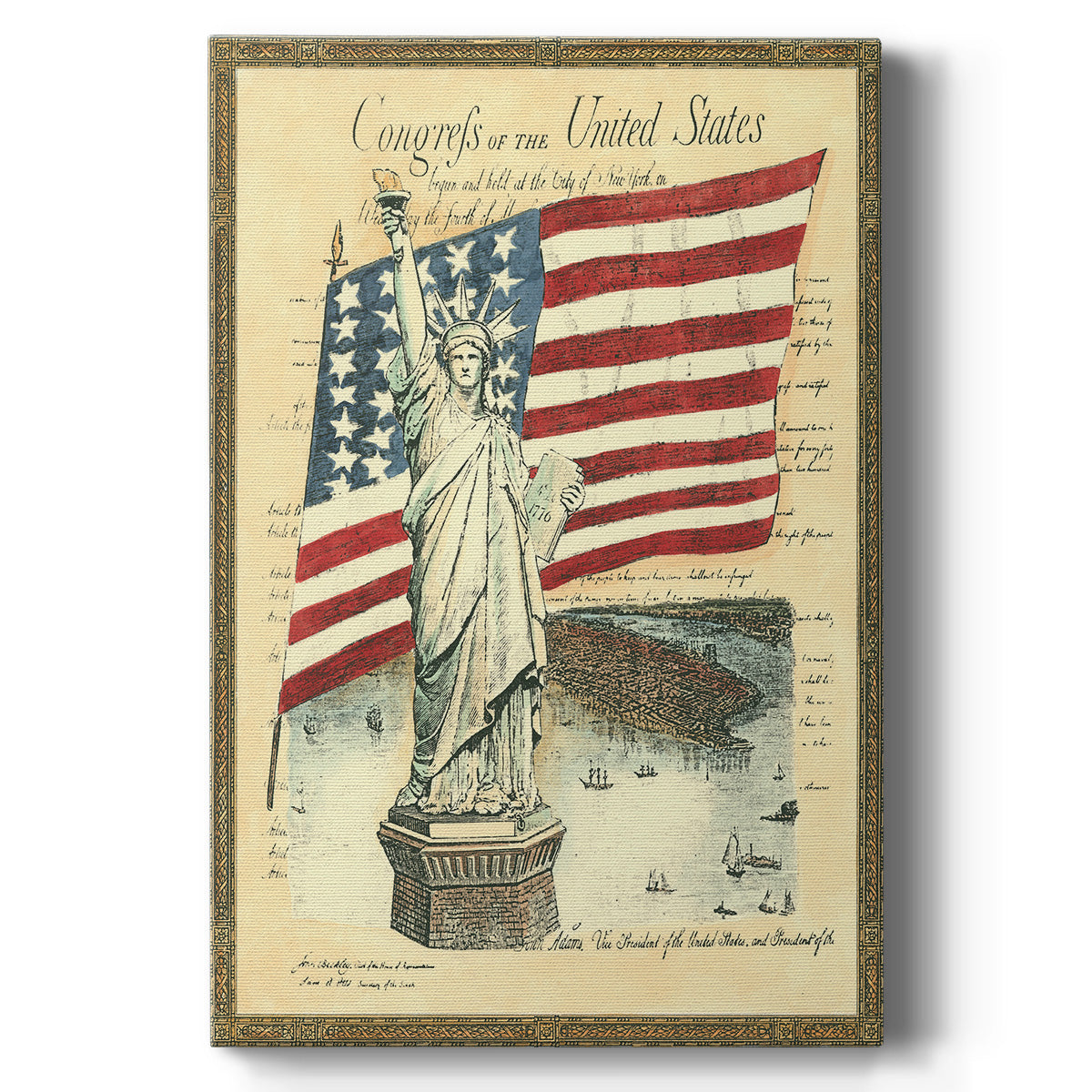 Proud To Be An American I Premium Gallery Wrapped Canvas - Ready to Hang