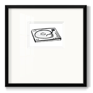 Vinyl Sketch Premium Framed Print Double Matboard