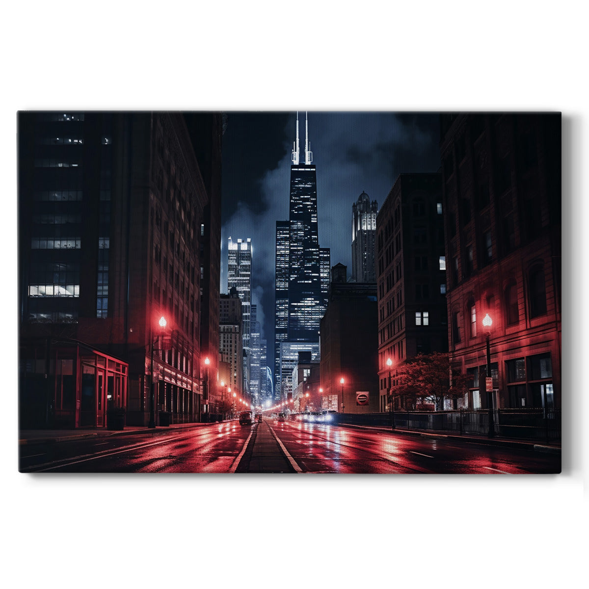 Chicago at Night II - Canvas Art Print