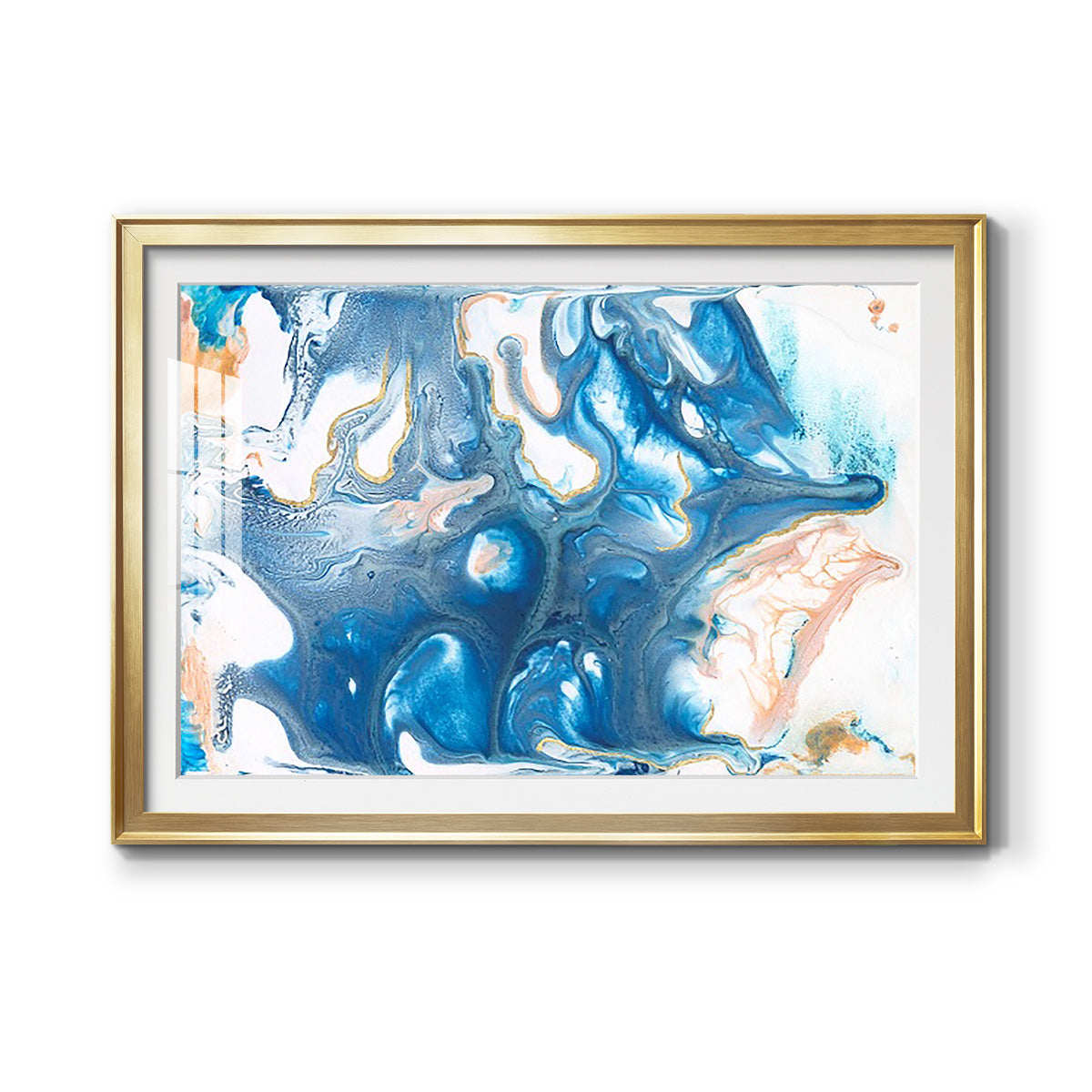 Dancing Blue II - Modern Framed Art Print