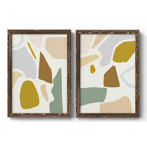 Pastel Splotches I - Barnwood Framed Canvas Set