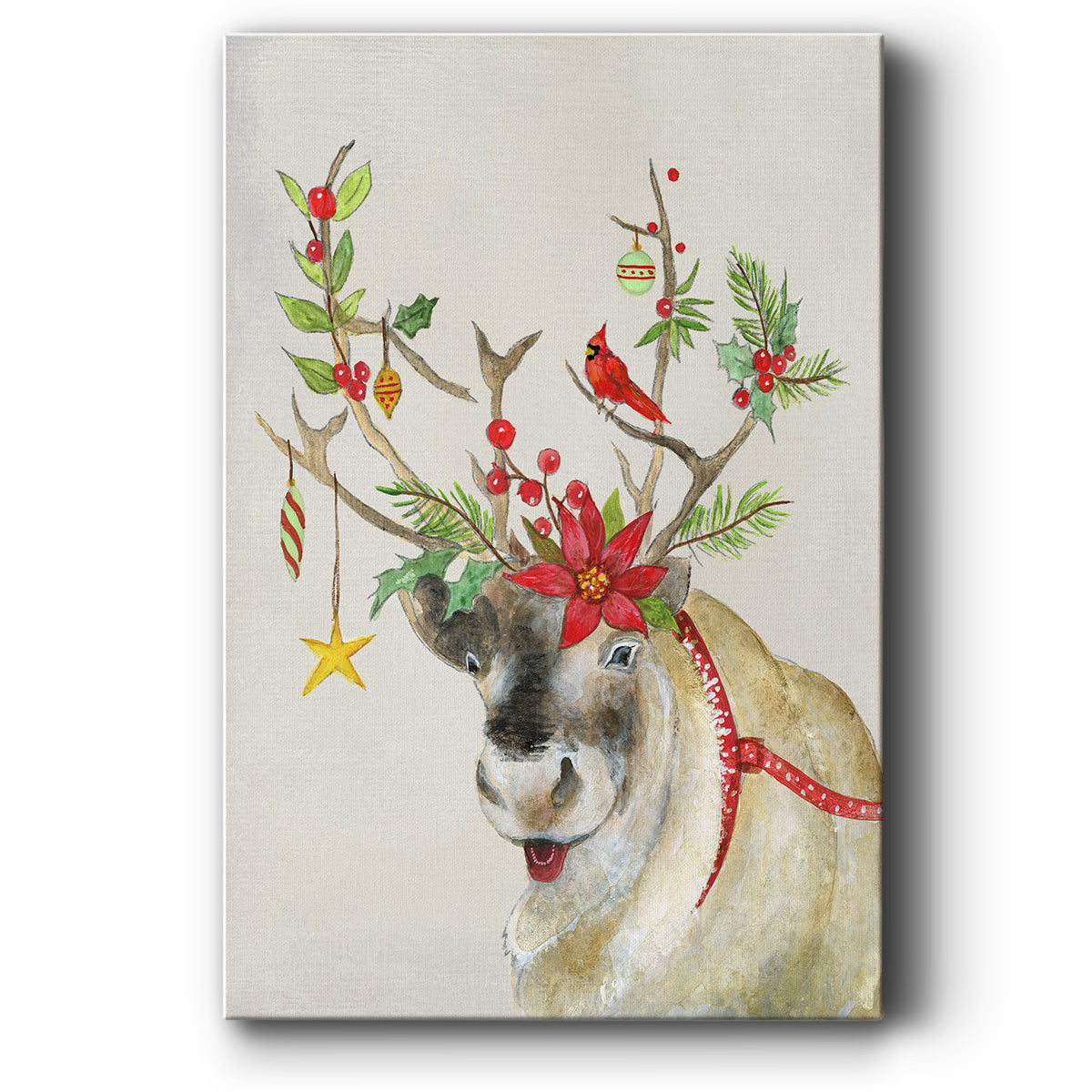 Playful Reindeer II - Canvas Art Print