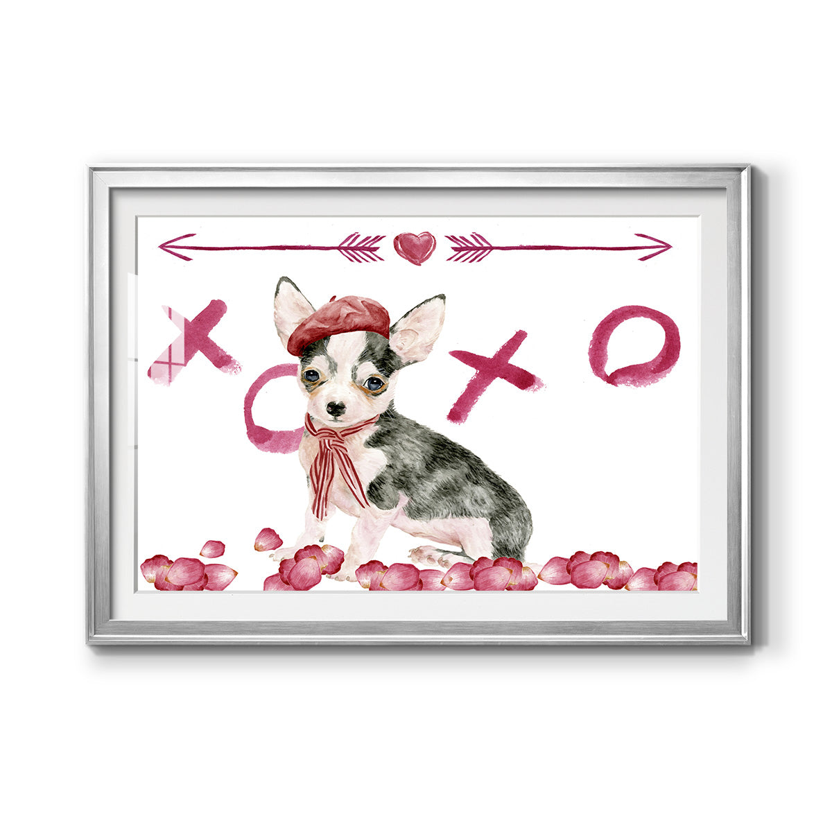 Puppy Valentine Collection A Premium Framed Print - Ready to Hang