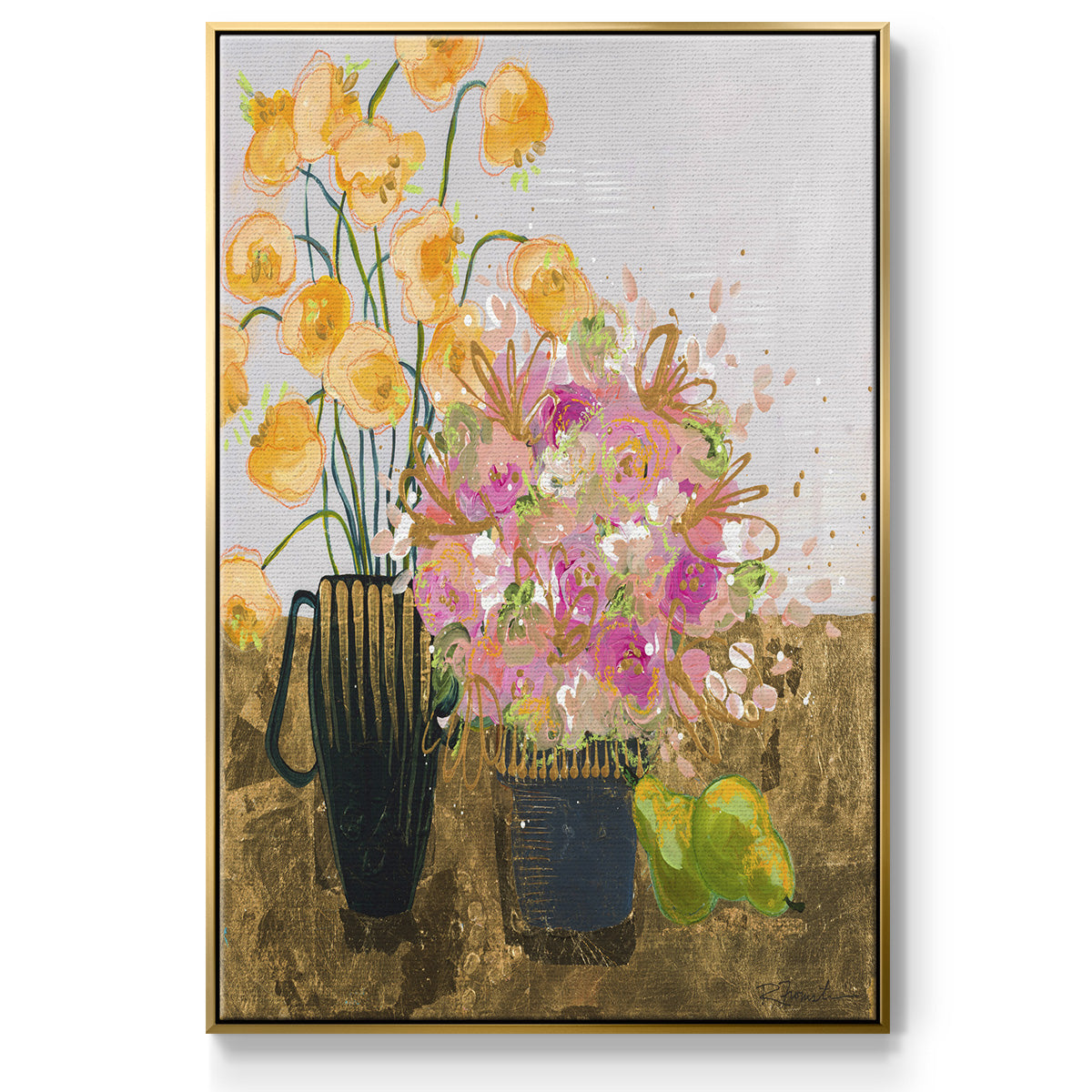 Not So Still Life - Framed Premium Gallery Wrapped Canvas L Frame - Ready to Hang