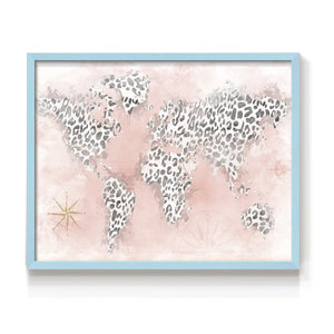 45092,world map,leopard print,artwork,modern design,soft pink,vintage compass,home decor,animal print,wall art,illustration,geography,stylish,elegant,framed art,contemporary decor,creative design,interior design,textured background,decorative piece,travel theme,nature inspired,unique artwork,global map,chic decor,feminine style,abstract art,wall decoration,visual art,fashionable design,printed map,color palette,animal kingdom,contemporary artwork,tropical themes,patterned map,Re-stickable,Text & Numbers