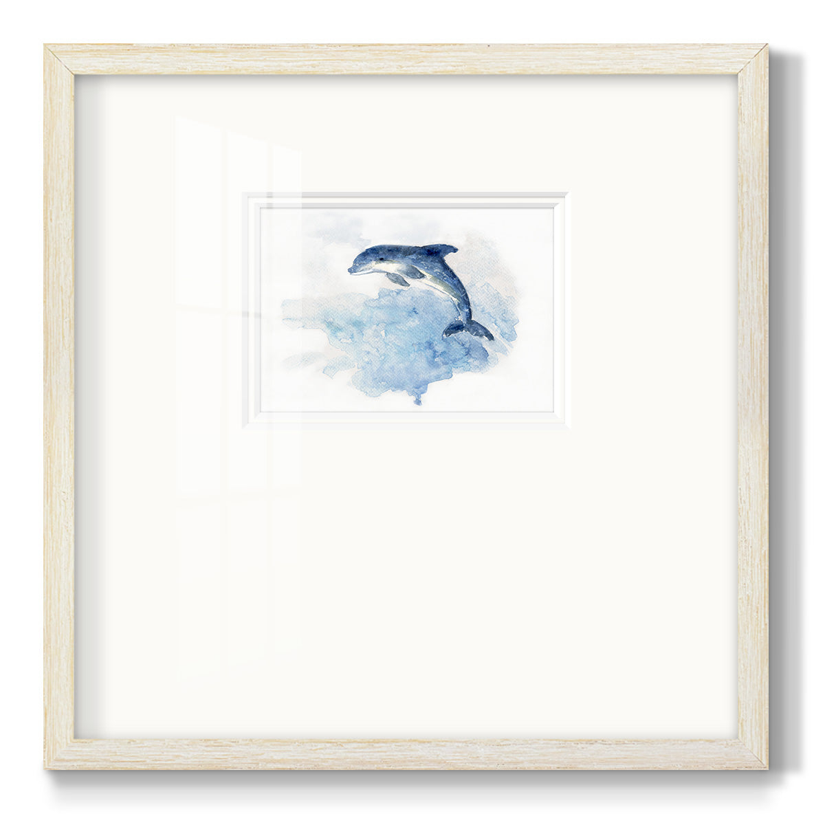 Wave Jumping Premium Framed Print Double Matboard