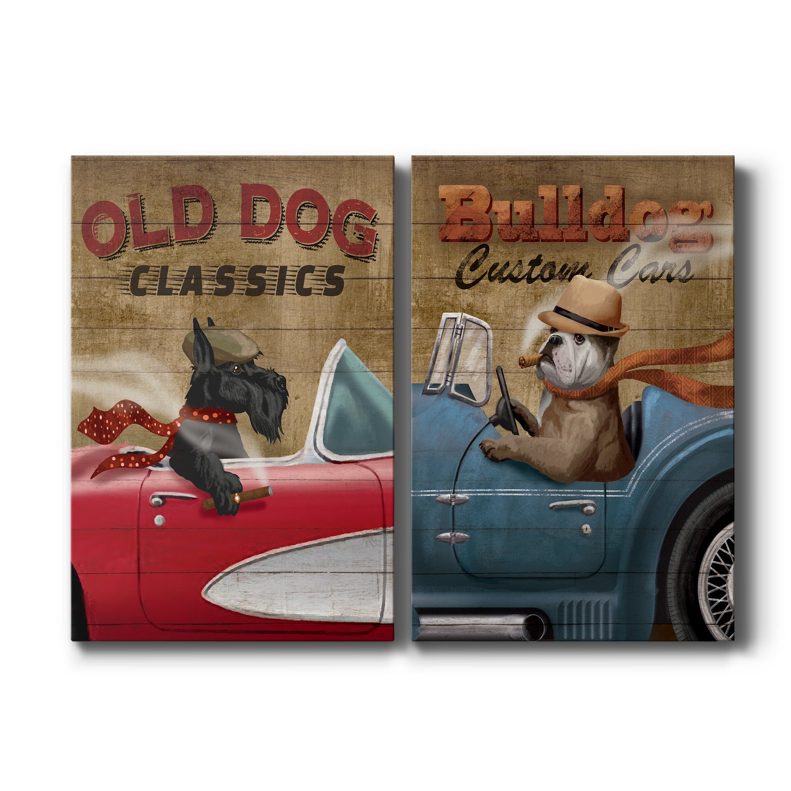 Old Dog Classics - Canvas Art Set