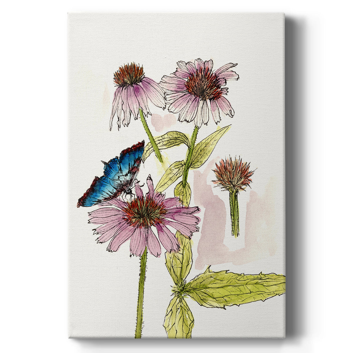 Floral Field Notes II Premium Gallery Wrapped Canvas - Ready to Hang
