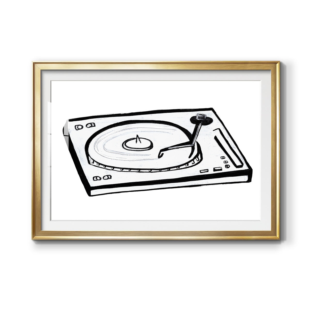 Vinyl Sketch - Modern Framed Art Print