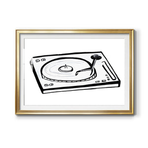 Vinyl Sketch - Modern Framed Art Print
