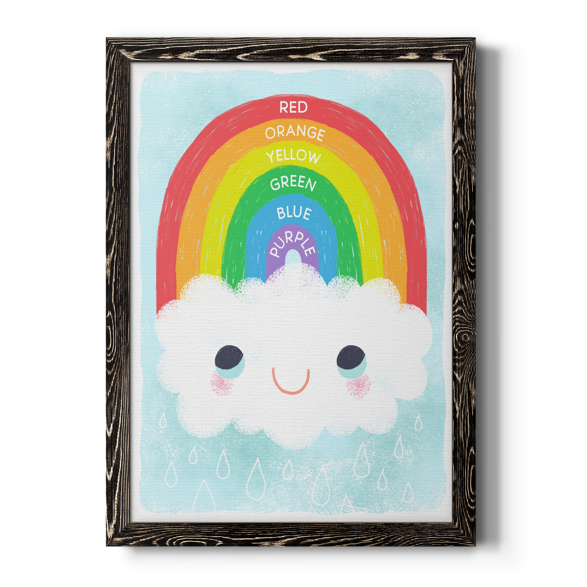 Rainbow Colors - Premium Canvas Framed in Barnwood - Ready to Hang