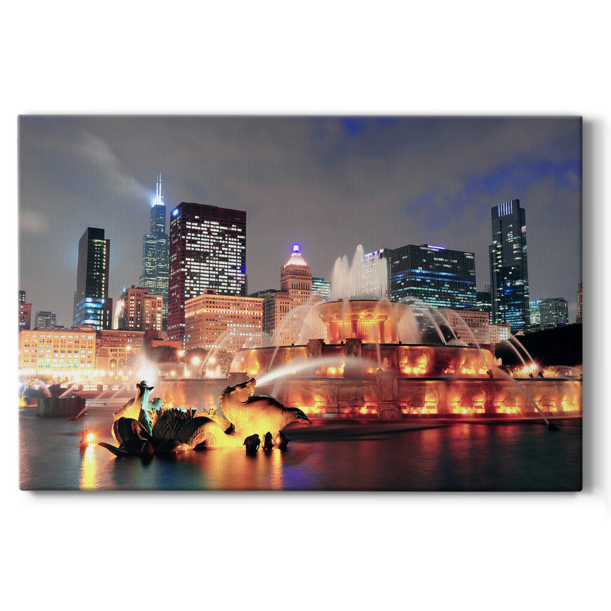 Buckingham Fountain VII - Gallery Wrapped Canvas