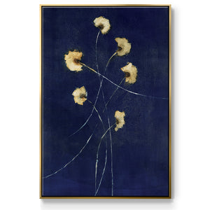 Indigo 1 - Framed Premium Gallery Wrapped Canvas L Frame - Ready to Hang