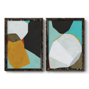 Graphica I - Barnwood Framed Canvas Set