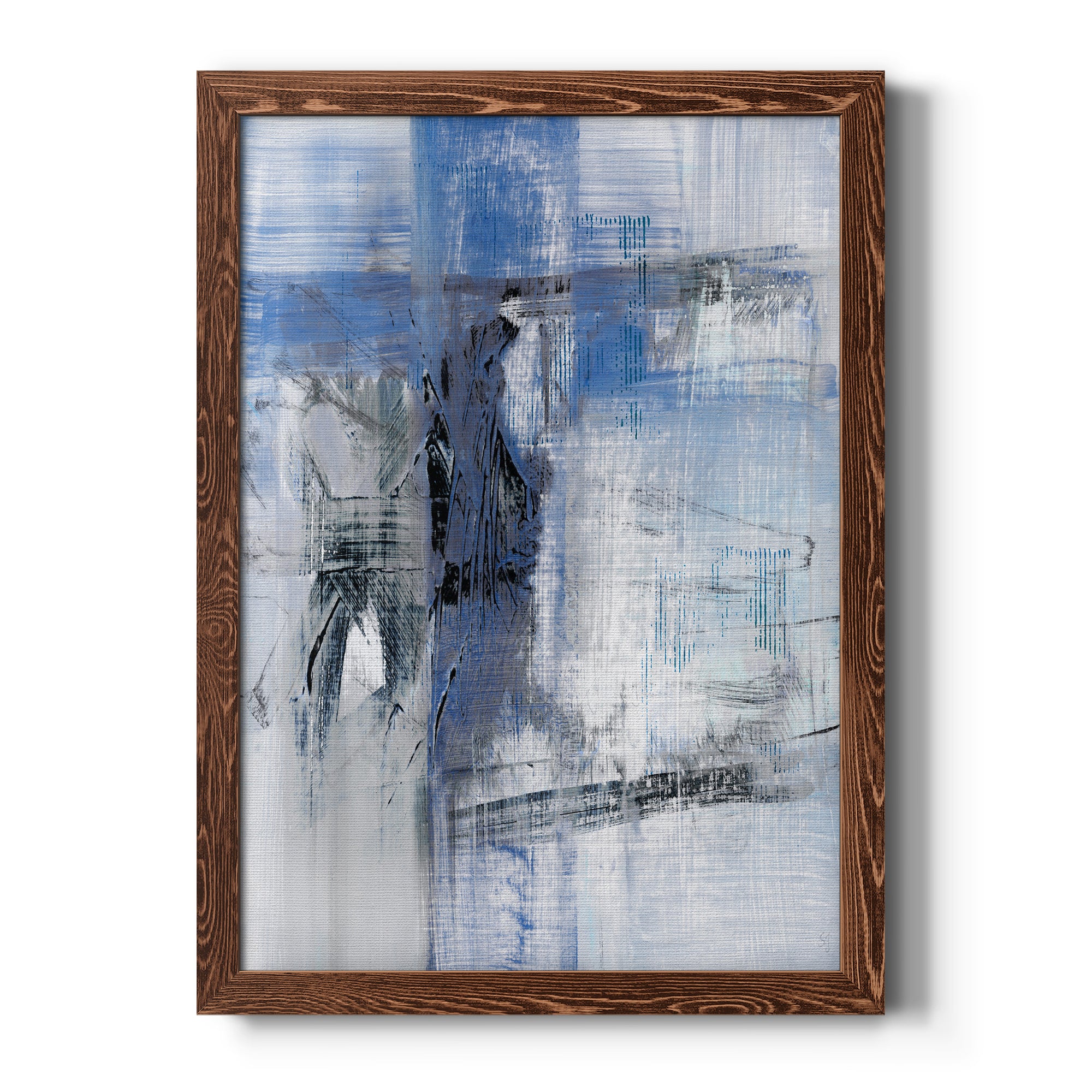 Reflections in Indigo - Premium Canvas Framed in Barnwood - Ready to Hang