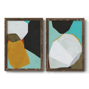 Graphica I - Barnwood Framed Canvas Set