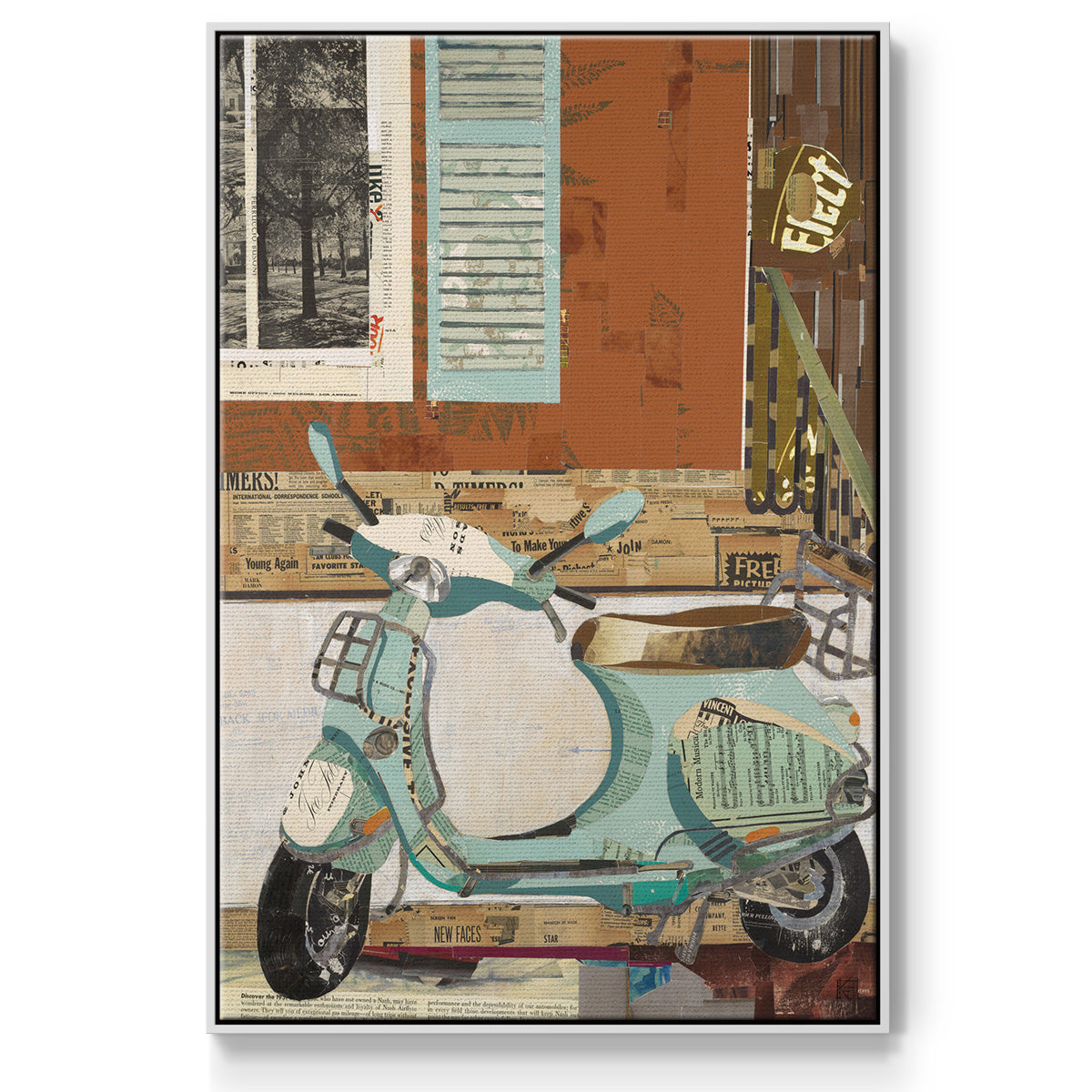 That Vespa - Framed Premium Gallery Wrapped Canvas L Frame - Ready to Hang