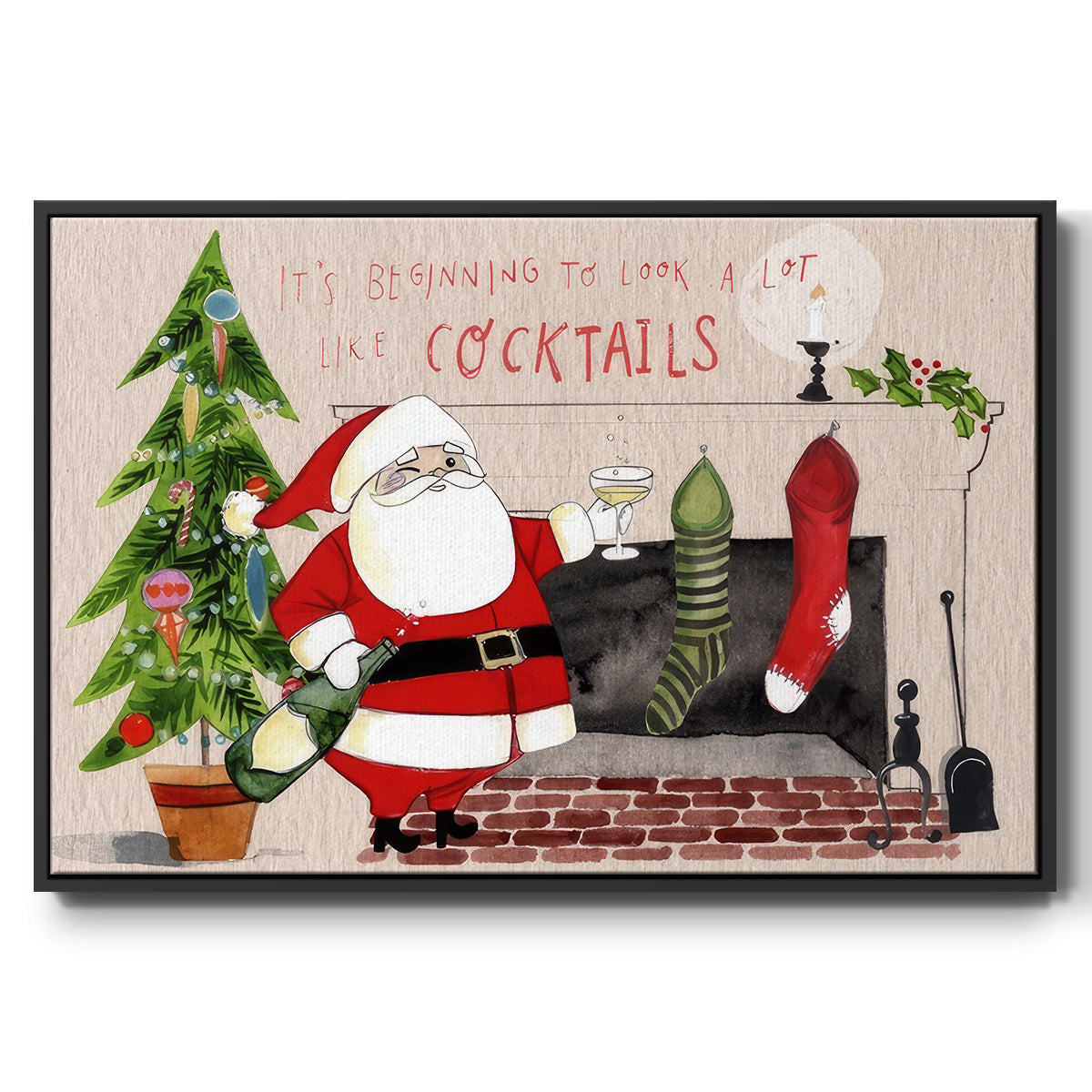 Get Blitzened Collection A - Floater Framed Canvas Print