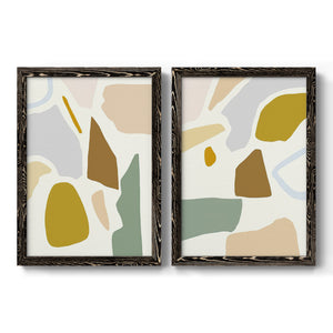 Pastel Splotches I - Barnwood Framed Canvas Set