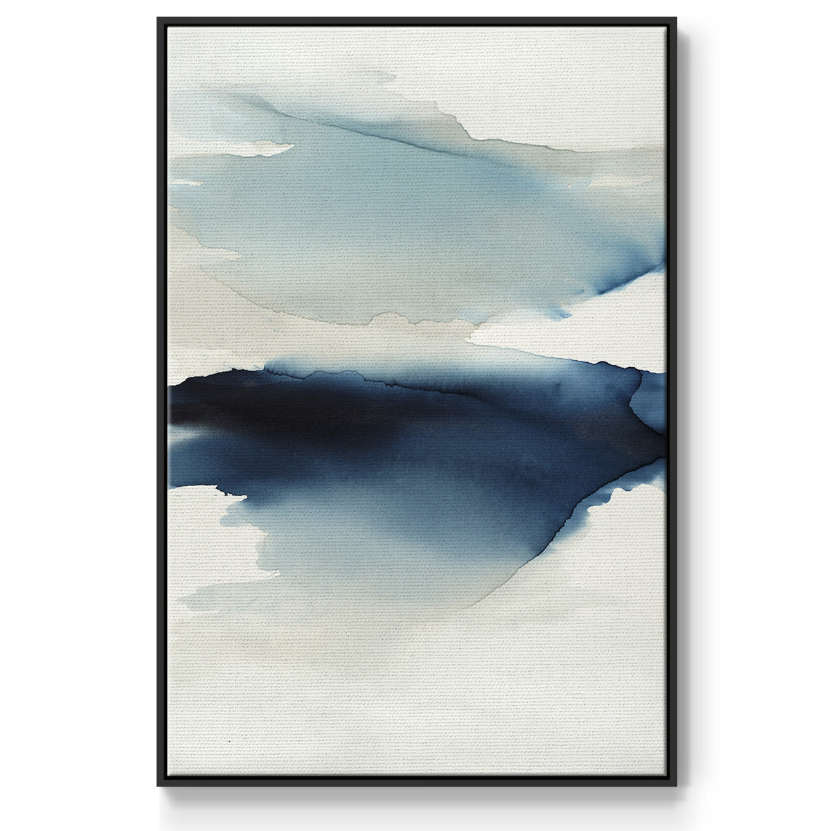 Waves I - Framed Premium Gallery Wrapped Canvas L Frame - Ready to Hang