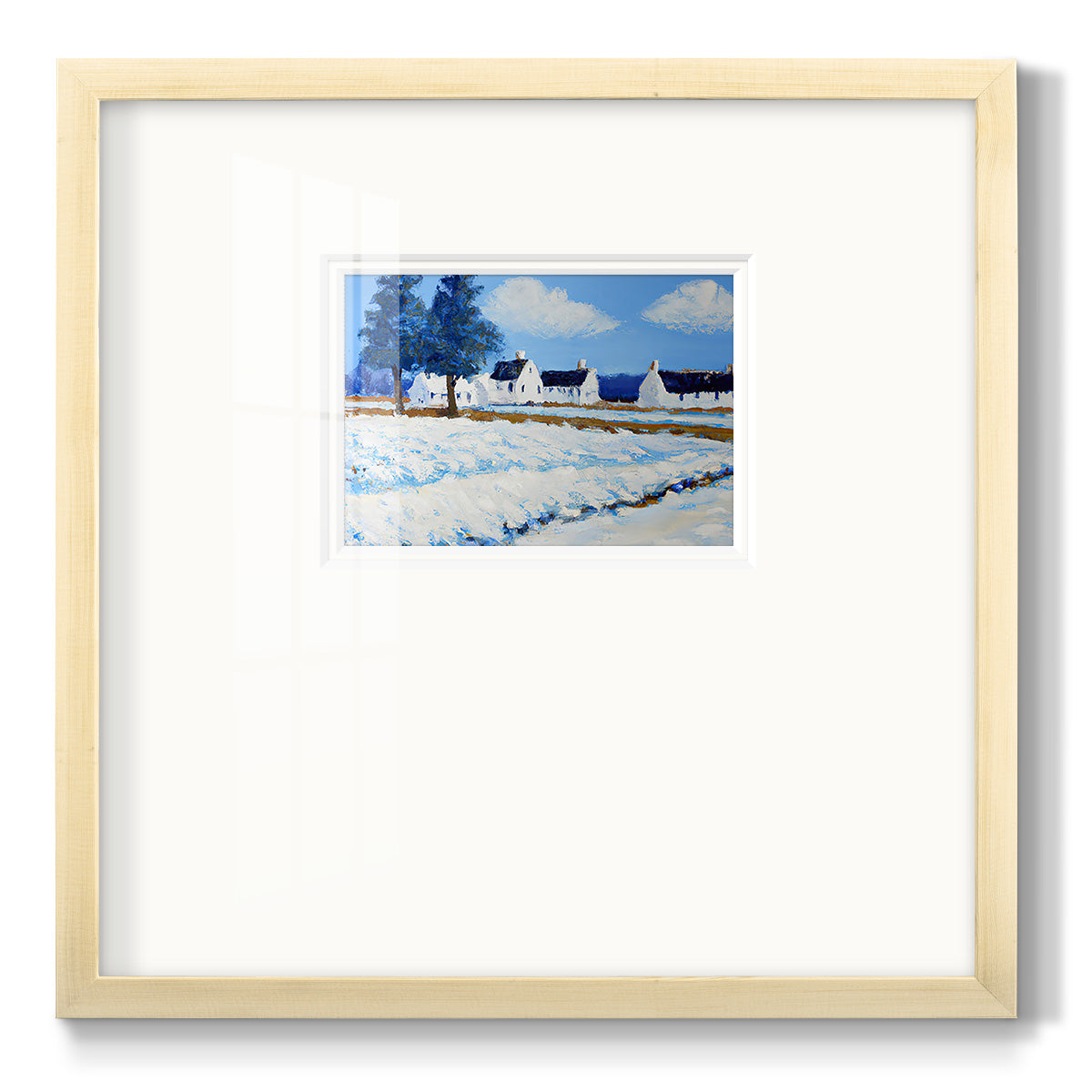 Winter Barn V Premium Framed Print Double Matboard