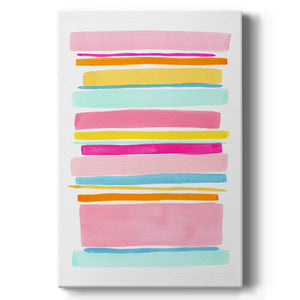 Summer Stripes I Premium Gallery Wrapped Canvas - Ready to Hang