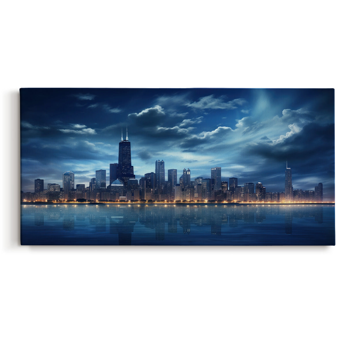 Chicago Horizon Illistartion - Gallery Wrapped Canvas