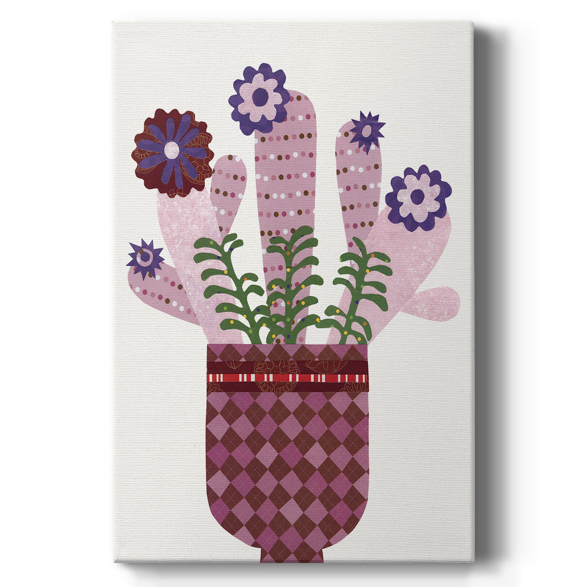 Cheerful Succulent III Premium Gallery Wrapped Canvas - Ready to Hang