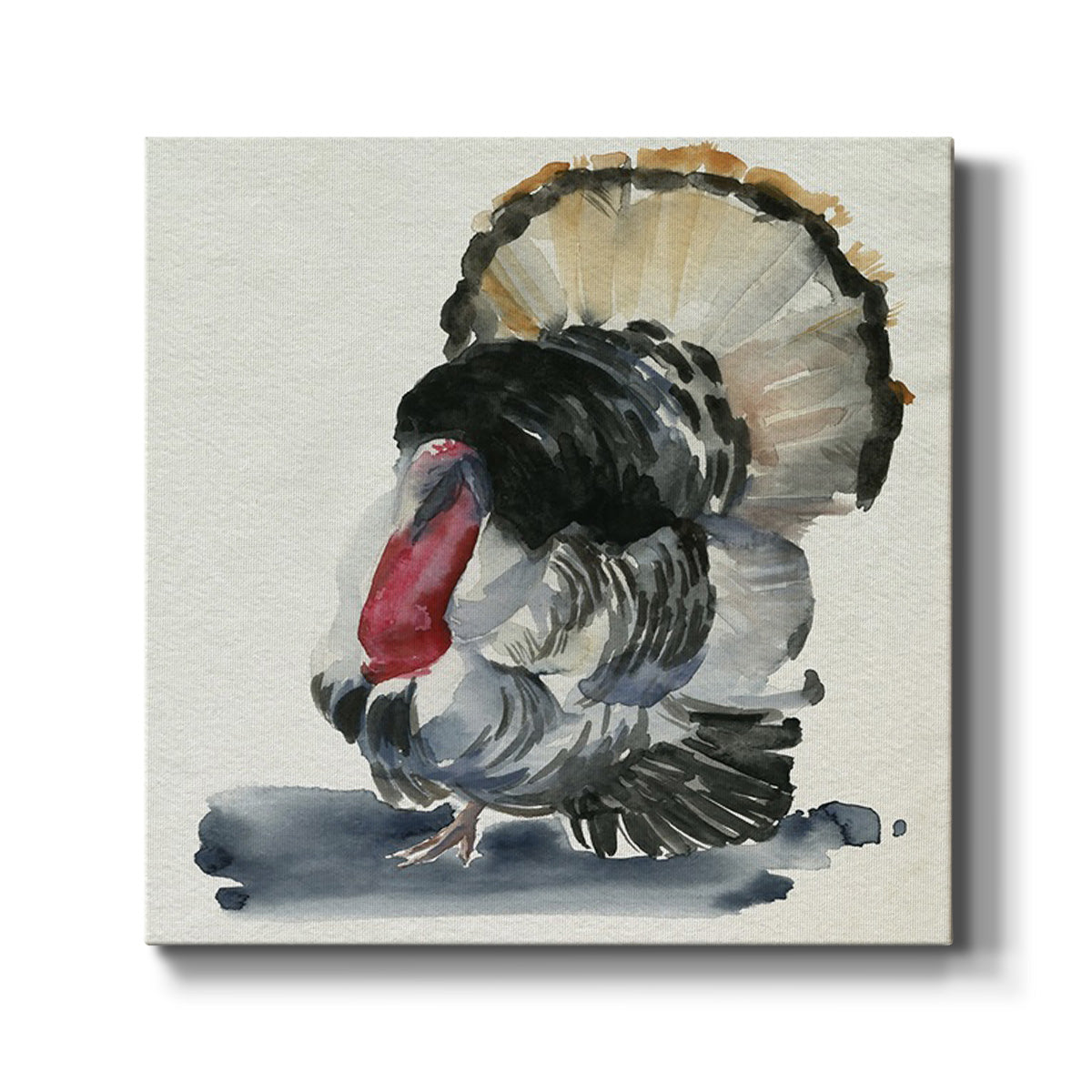 Watercolor Turkey II-Premium Gallery Wrapped Canvas - Ready to Hang