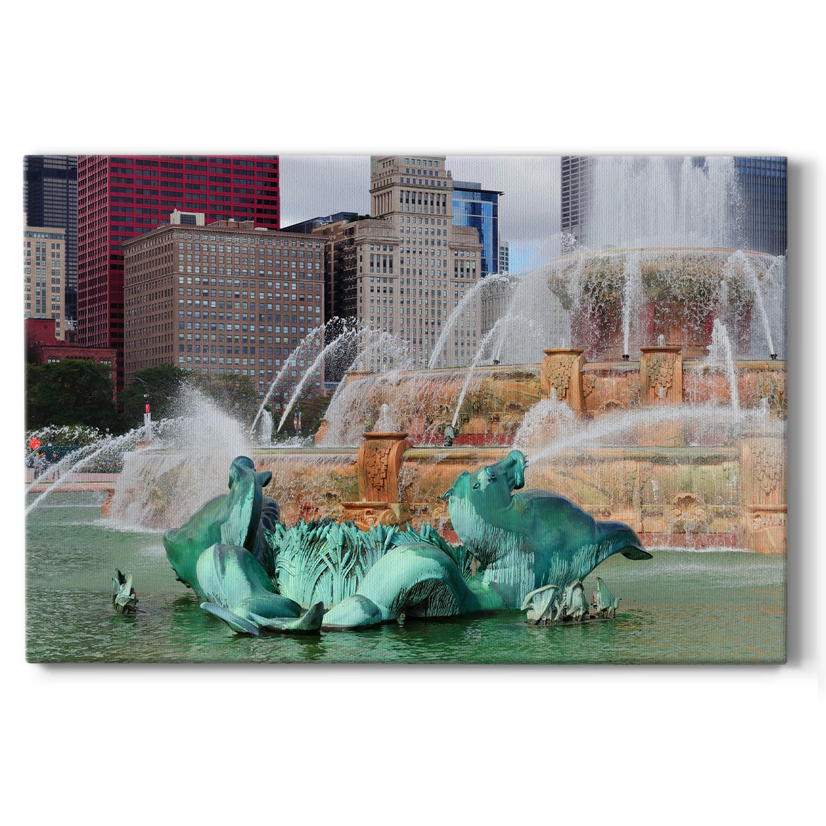 Buckingham Fountain III - Canvas Art Print