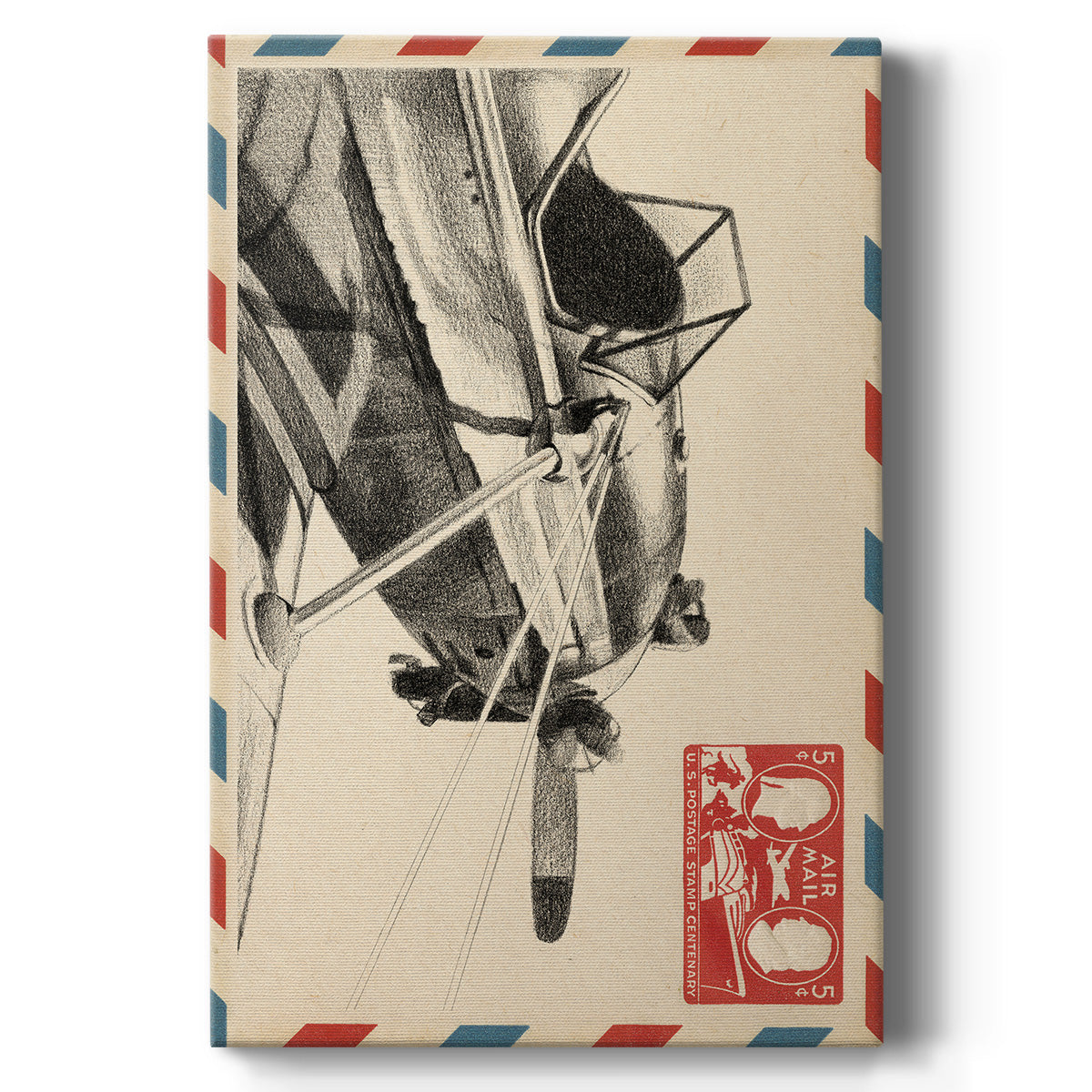 Vintage Airmail I - Canvas Art Print