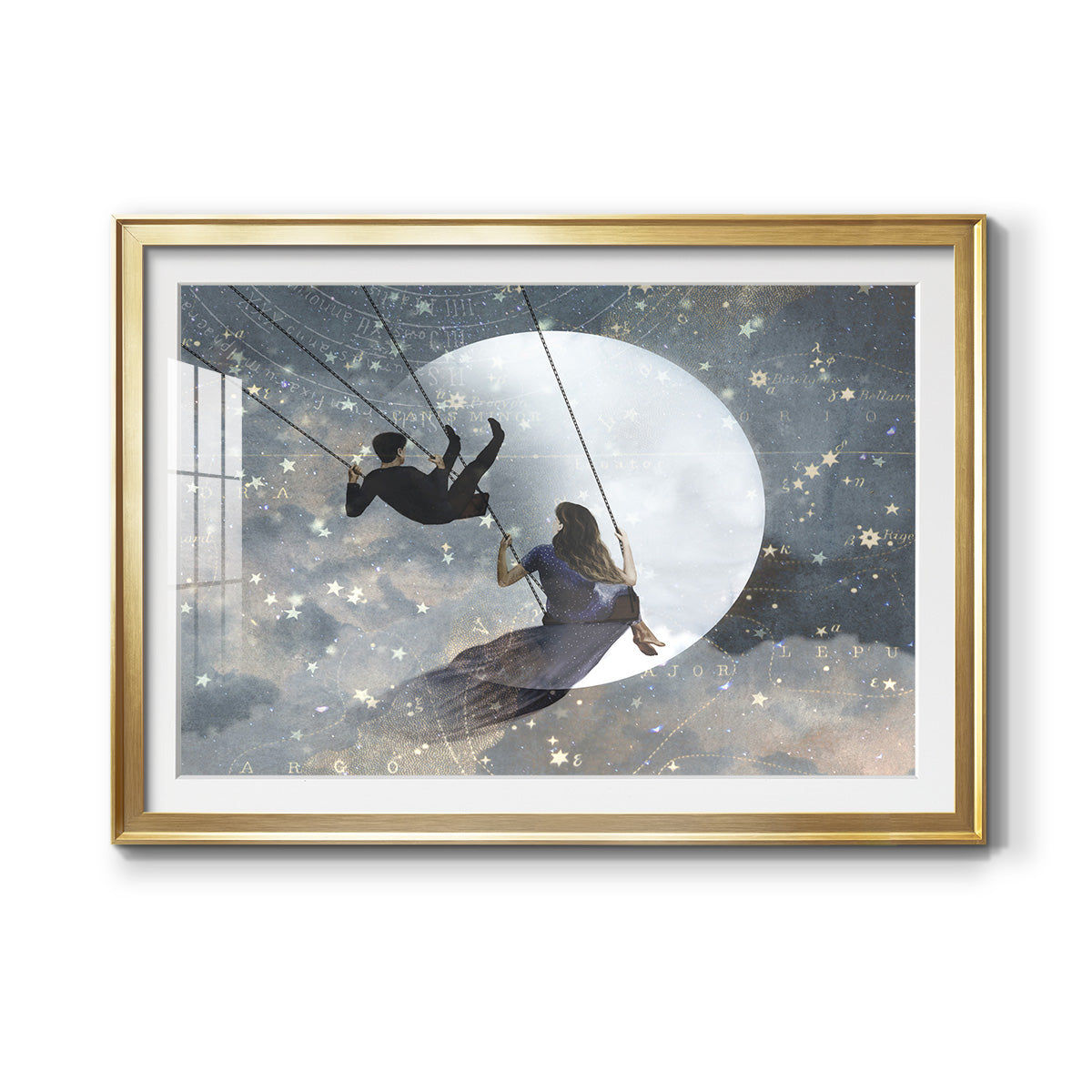 Celestial Love II - Modern Framed Art Print