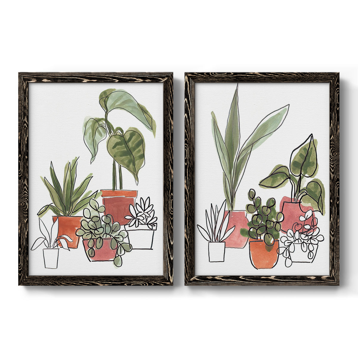 Home Grown I - Premium Framed Canvas 2 Piece Set - Ready to Hang