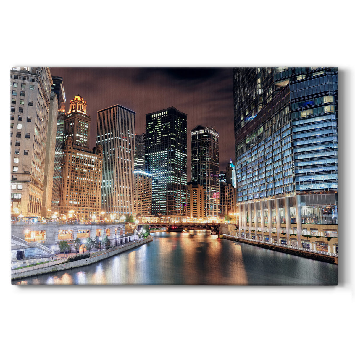 Chicago River V - Canvas Art Print