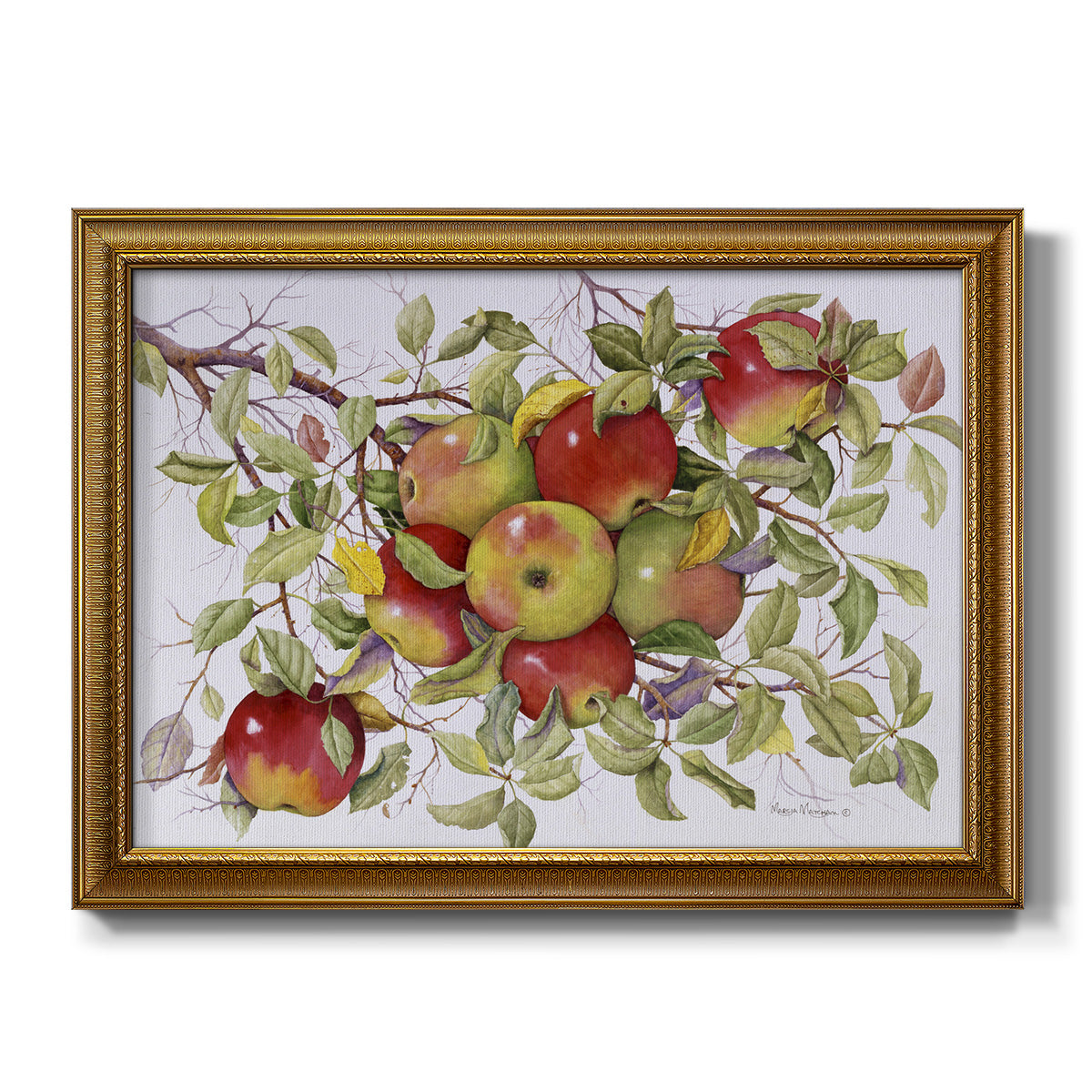Apples - Ornate Framed Canvas Print