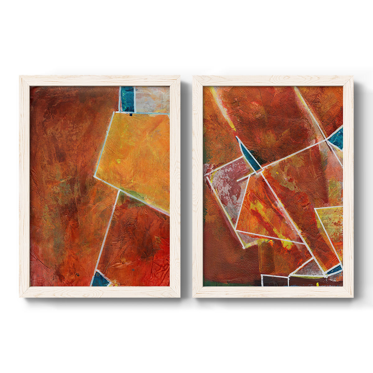 Primary Connection I - Premium Framed Canvas 2 Piece Set - Ready to Hang