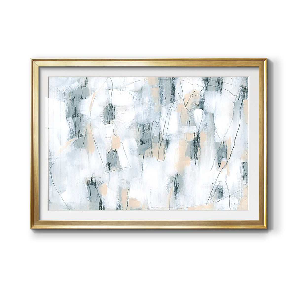 Stone Hatchmarks II - Modern Framed Art Print