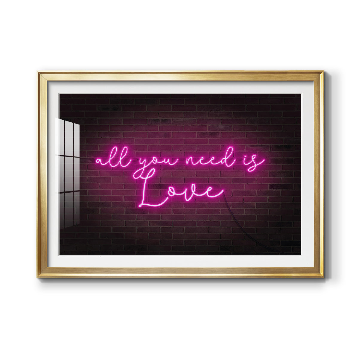 Neon Love I - Modern Framed Art Print