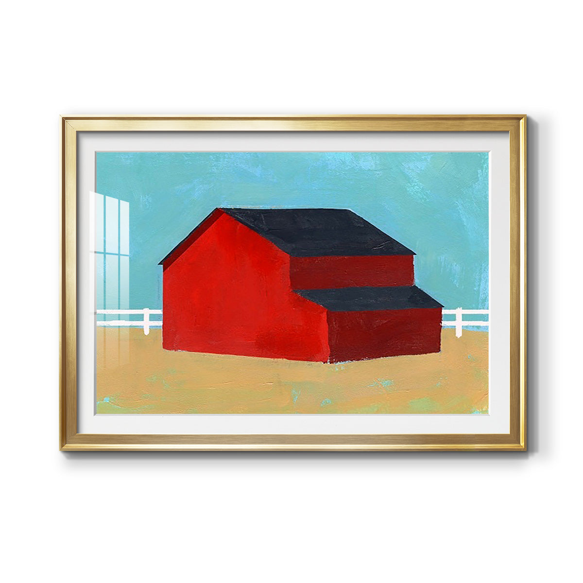 Big Red One II - Modern Framed Art Print