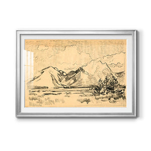 Hatched Horizon II - Modern Framed Art Print