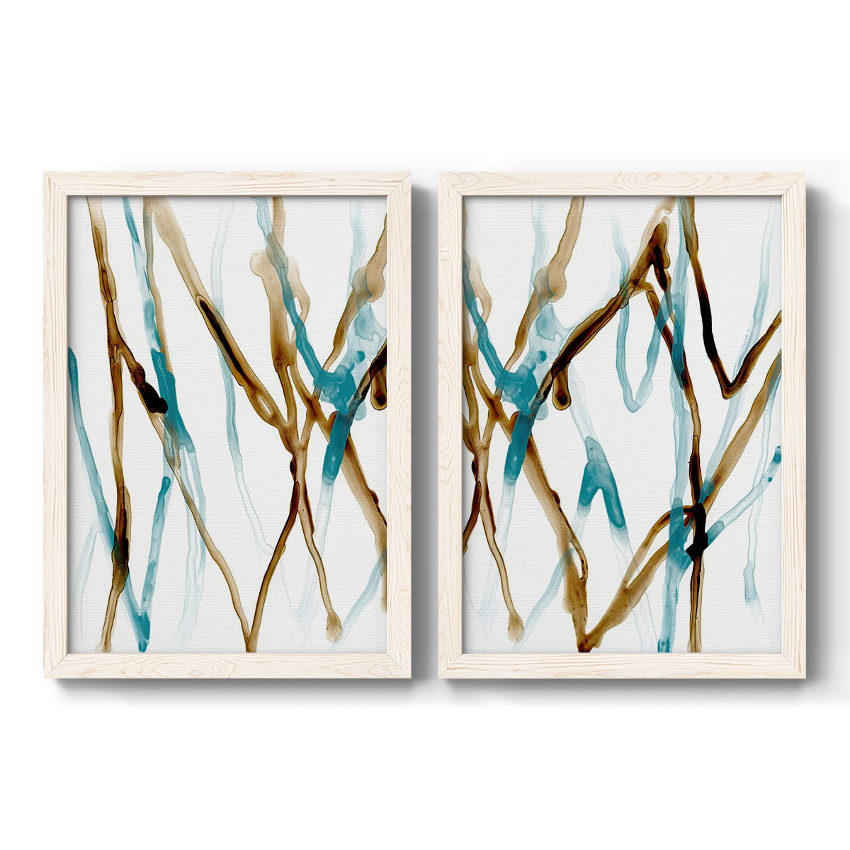 Runnel XVII - Premium Framed Canvas 2 Piece Set - Ready to Hang
