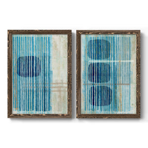 Blue Blue Horizon I - Premium Framed Canvas 2 Piece Set - Ready to Hang