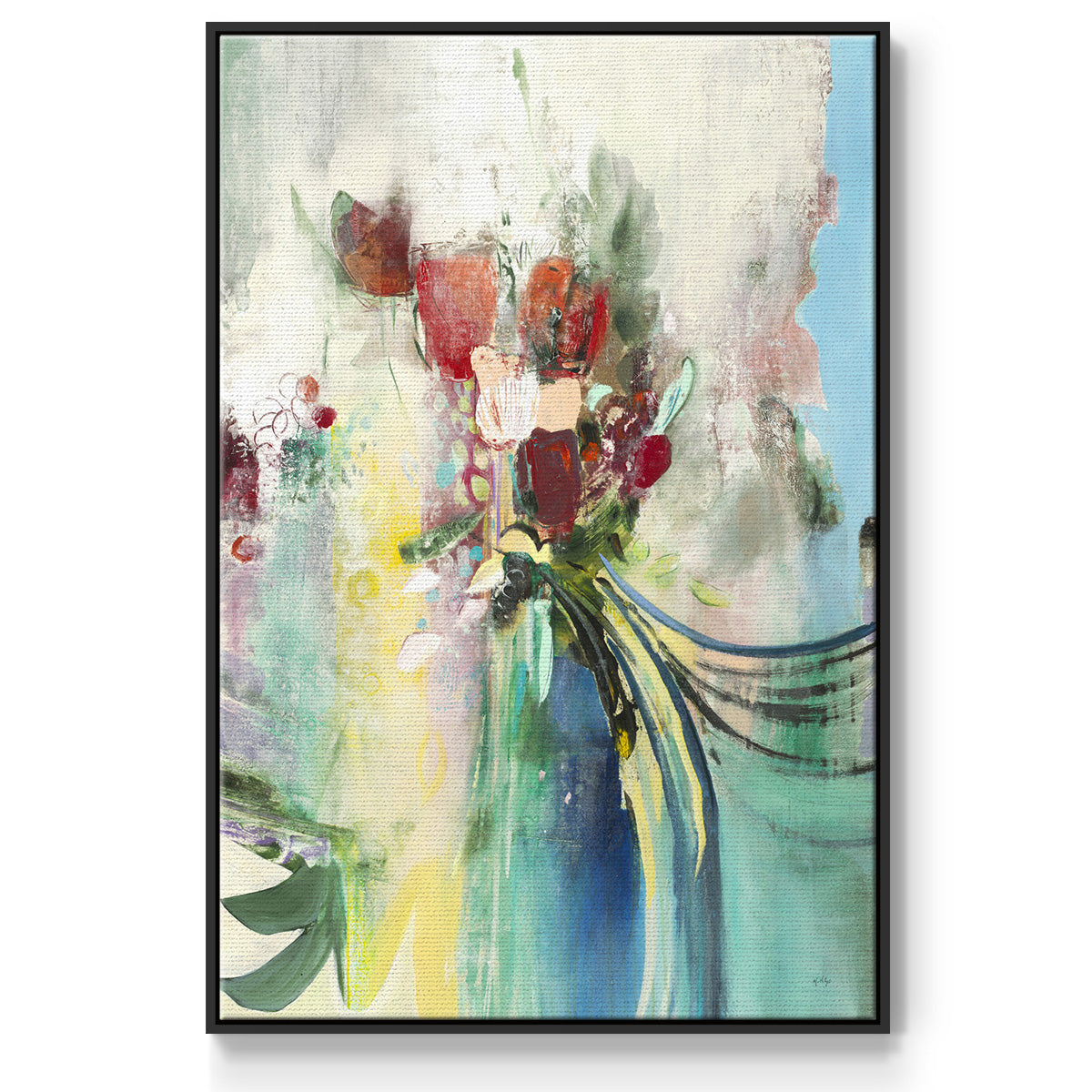 Celebration I - Framed Premium Gallery Wrapped Canvas L Frame - Ready to Hang