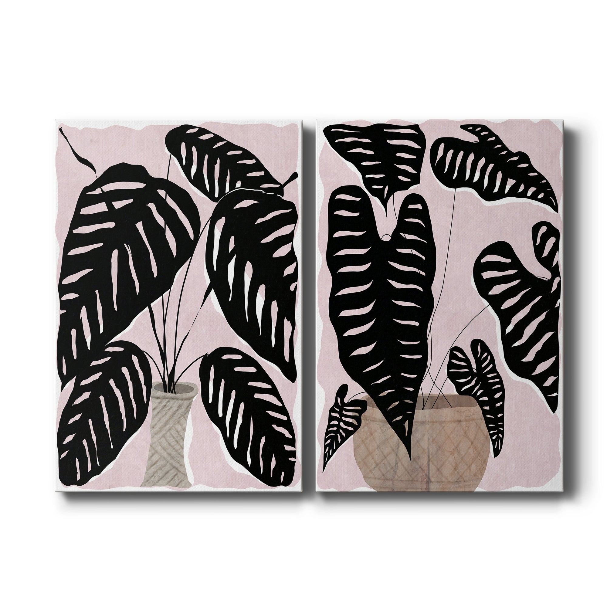 Potted Plant I Premium Gallery Wrapped Canvas - Ready to Hang - Set of 2 - 8 x 12 Each